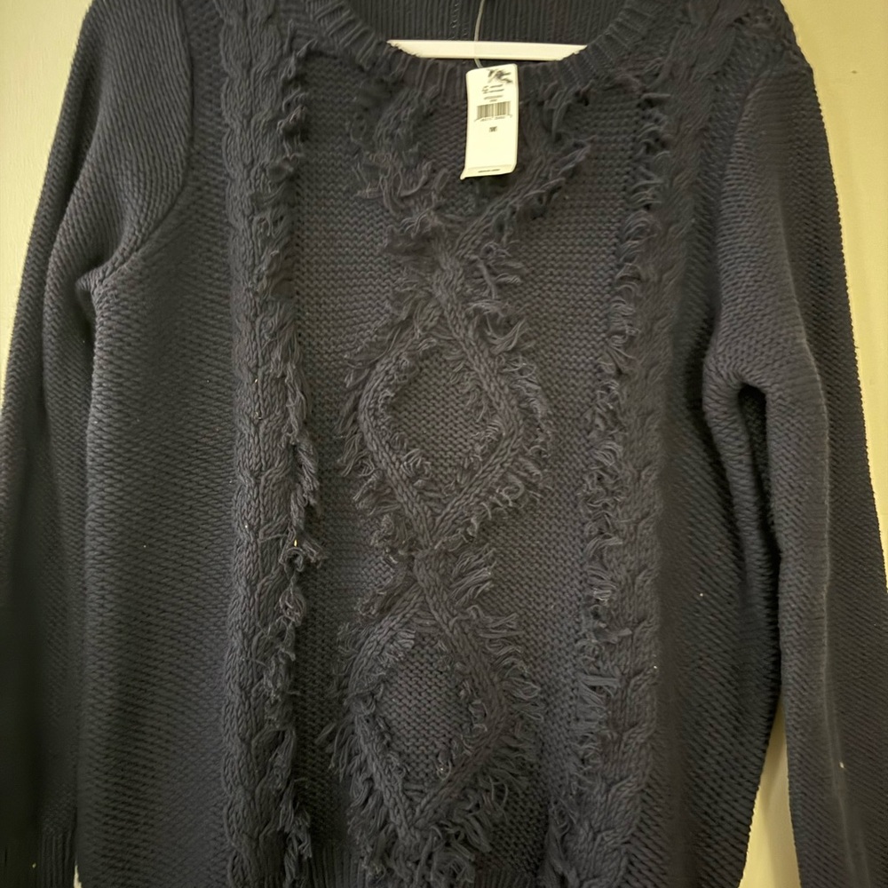Banana Republic Navy Cable Knit Sweater